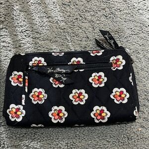 Vera Bradley Black and Red Floral Wallet